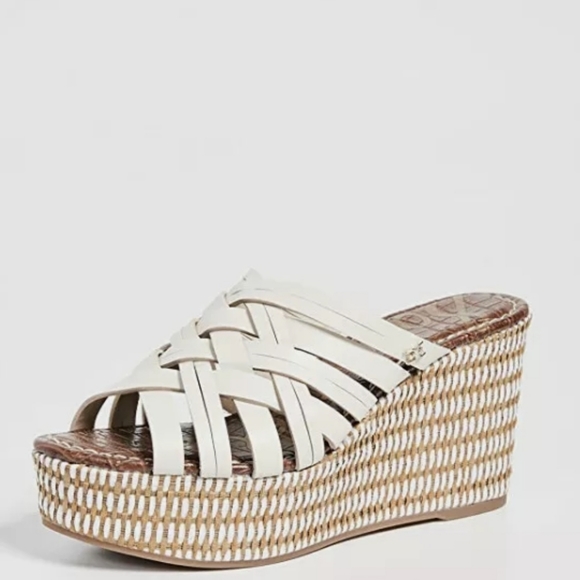 NWOB Sam Edelman Women Devon Ivory Wedge Sandal size 10 - Picture 5 of 6